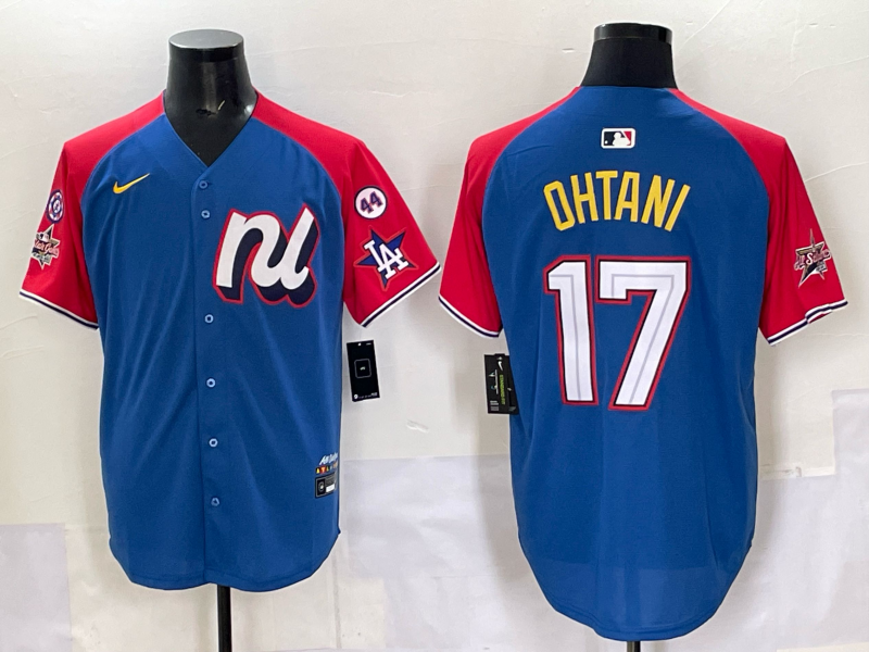 Men Los Angeles Dodgers #17 Ohtani Blue Nike 2025 MLB All star Jersey style 003->los angeles dodgers->MLB Jersey